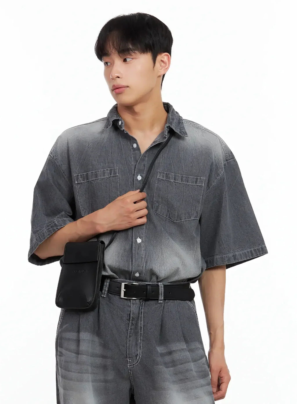 Danorn | Men's Everyday Black Shoulder Bag