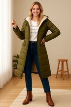 Women's Long Jacket | Hood & Soft Lining