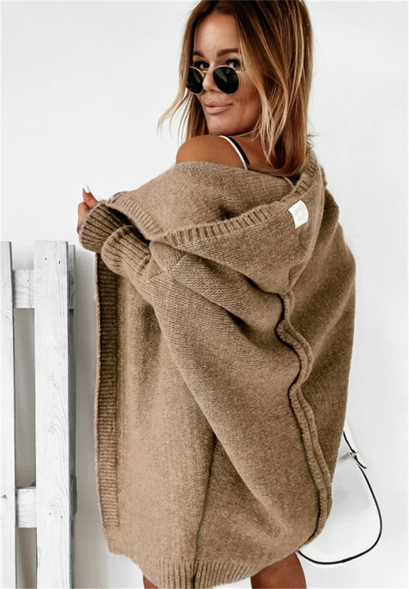 Women's Hooded Cardigan | Relaxed Open Cut