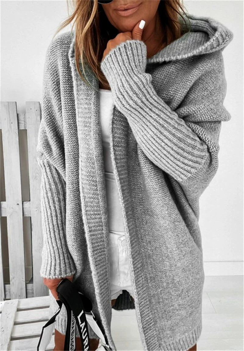 Women's Hooded Cardigan | Relaxed Open Cut