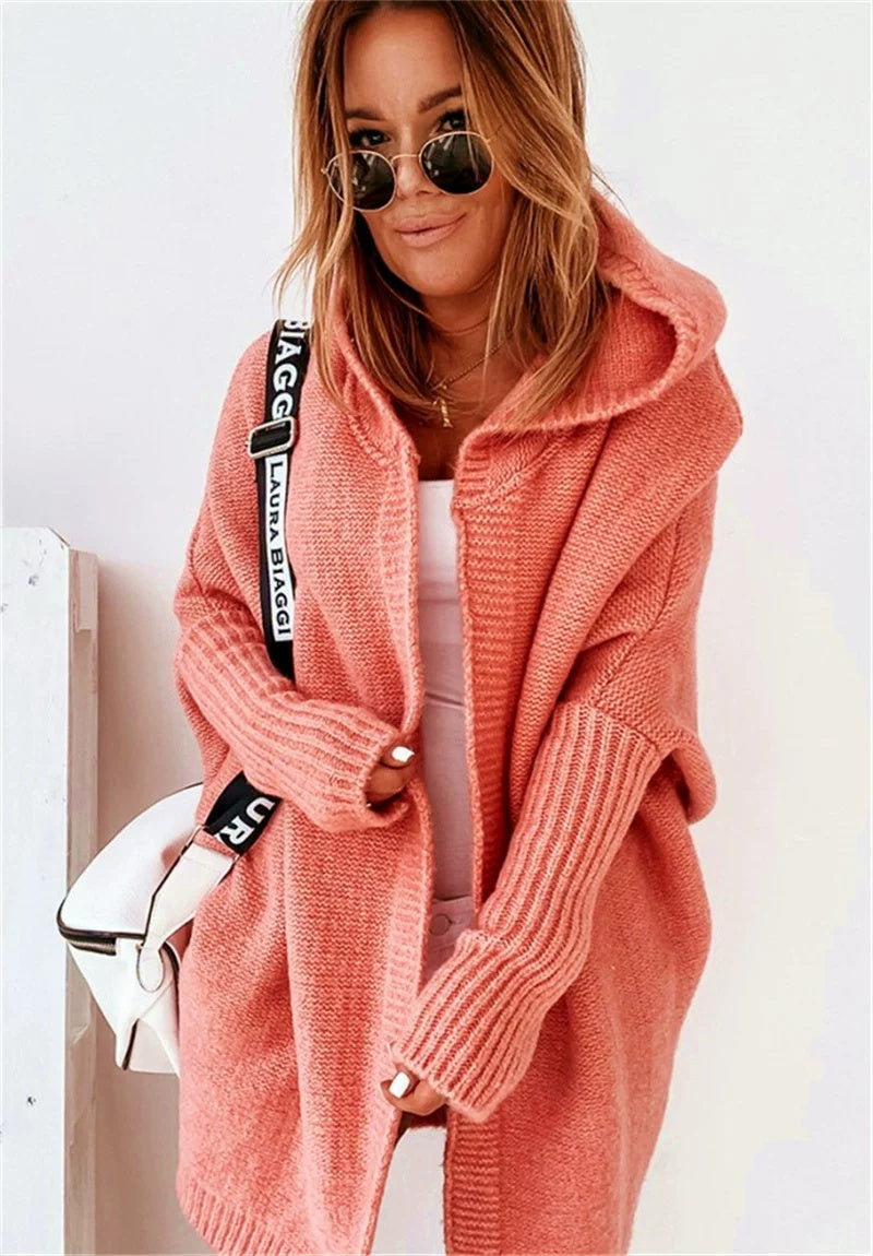 Women's Hooded Cardigan | Relaxed Open Cut