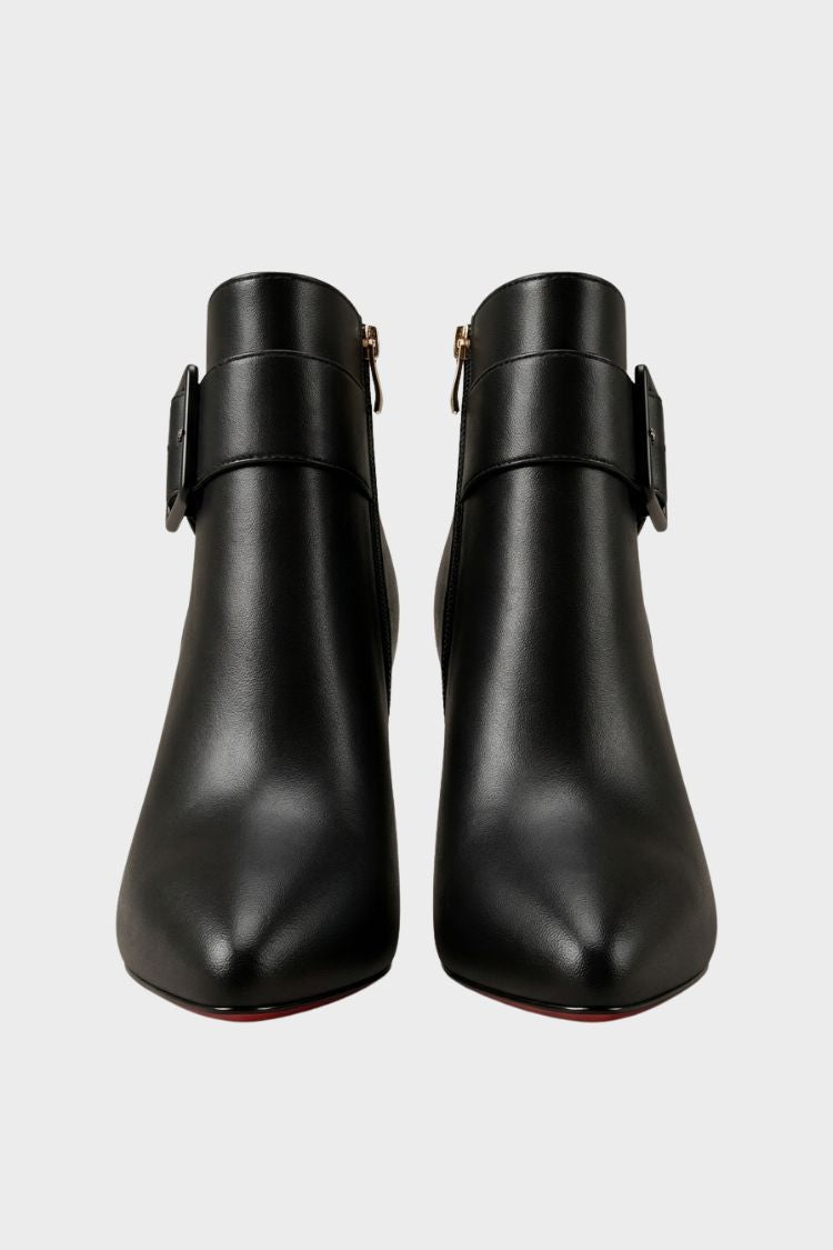 Women's Pointed Ankle Boots | Buckle Strap