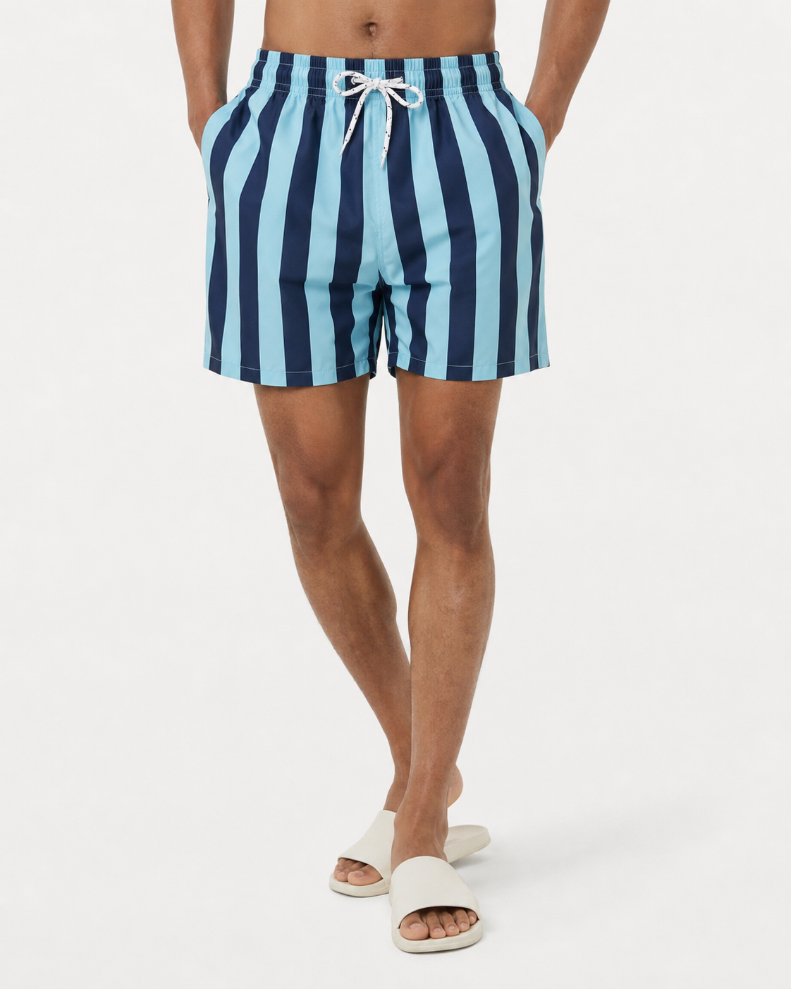 Jett | Men's Striped Beach Shorts with Drawstring and Elastic Waistband