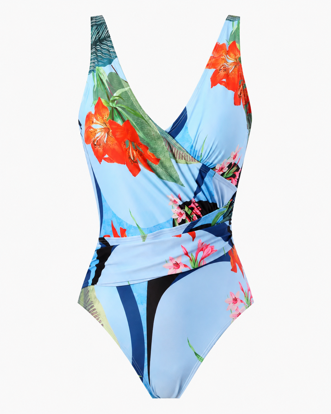 Push-Up One-Piece Swimsuit with Cover-Up