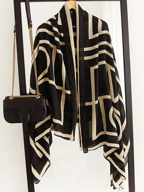 Madison | Printed Sun-Protective Silk Scarf