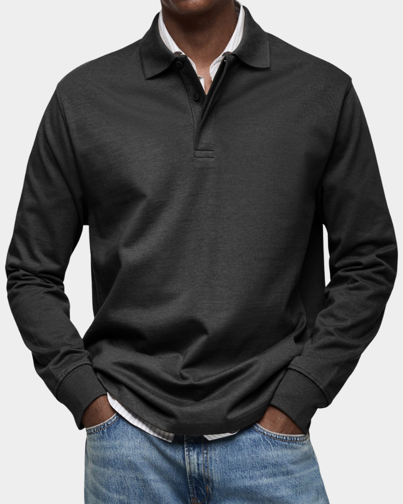 Men's Long Sleeve Polo Shirt | Comfortable & Smart