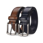 Ryder | Leather Belt with Matte Metal Buckle