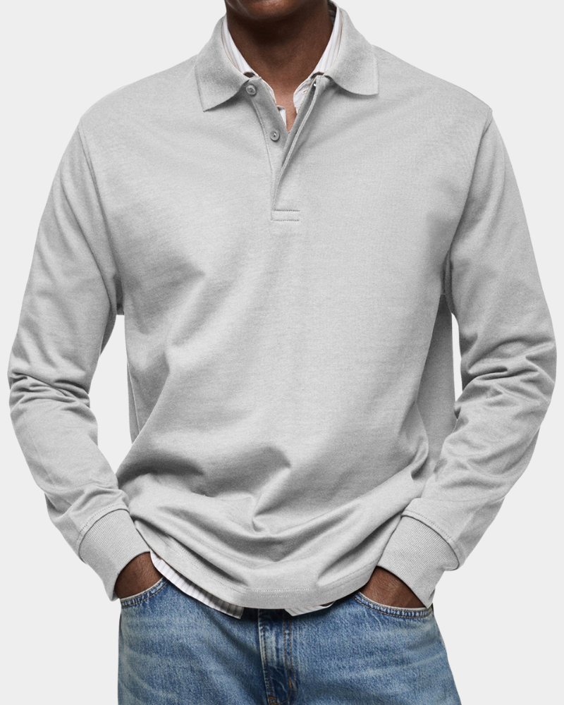 Men's Long Sleeve Polo Shirt | Comfortable & Smart