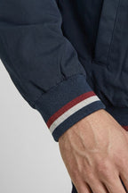 Men's Bomber Jacket with Zip and Stand-Up Collar