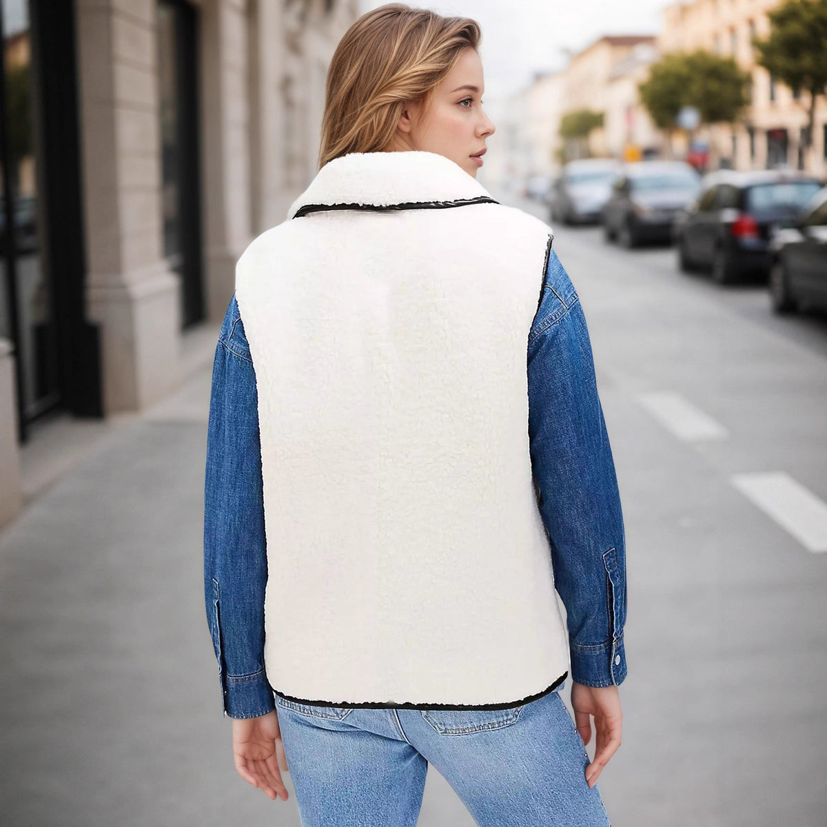 Women's Textured Gilet | Elegant & Versatile