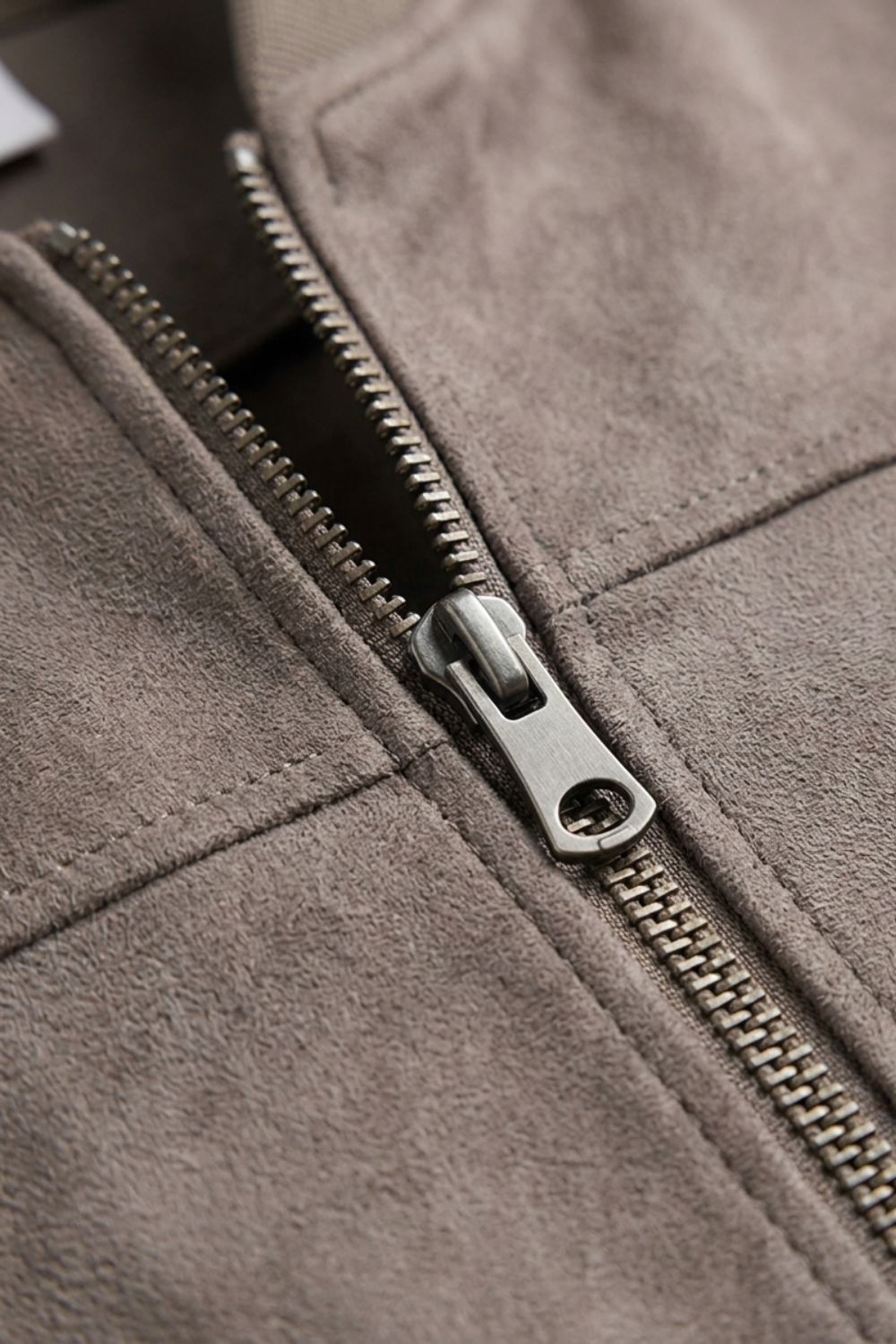 Men's Jacket with Zip and Stand-Up Collar