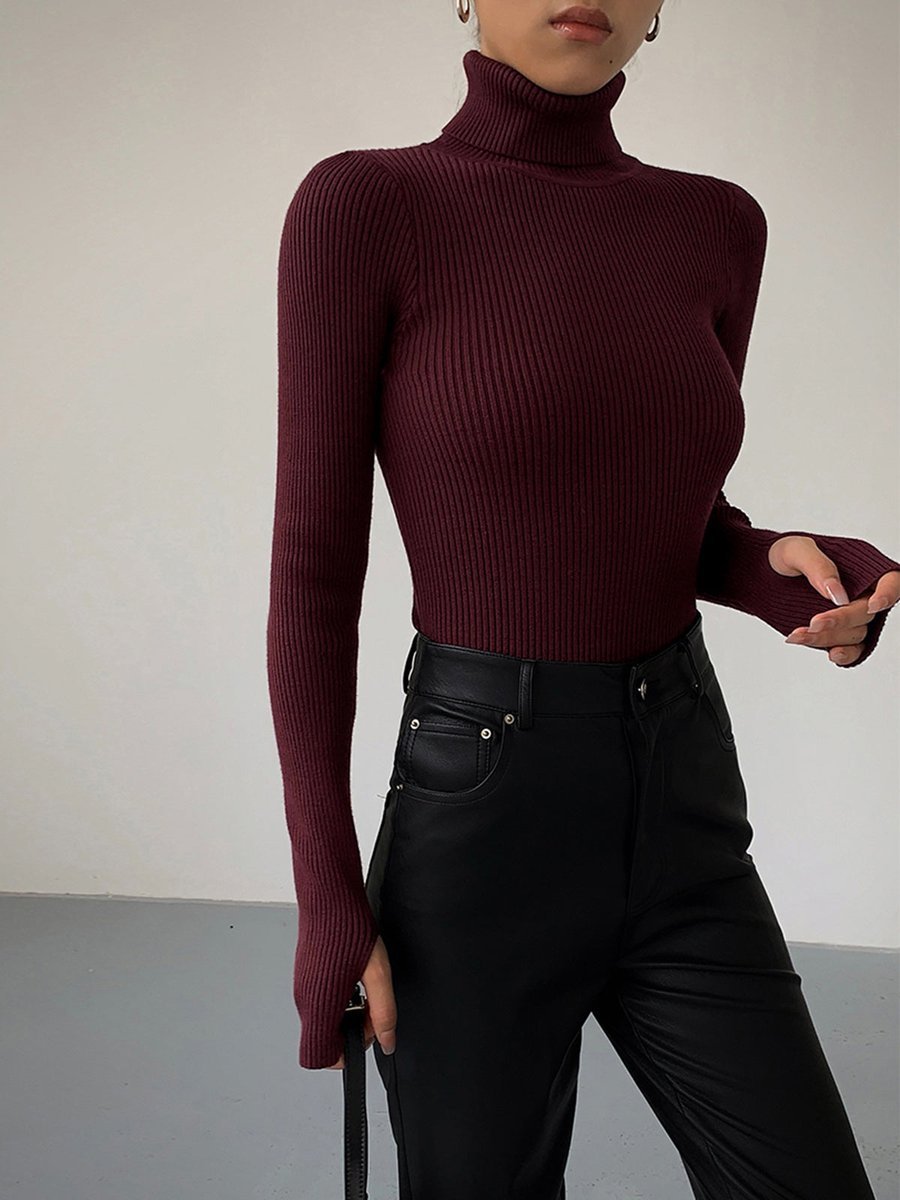 Women's Roll Neck Jumper | Ribbed & Comfortable