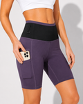 Women's High-Stretch Compression Shorts with Pockets