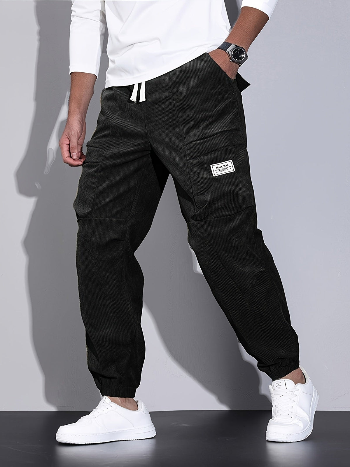Men's Corduroy Trousers | Cargo Pockets & Comfortable Wear