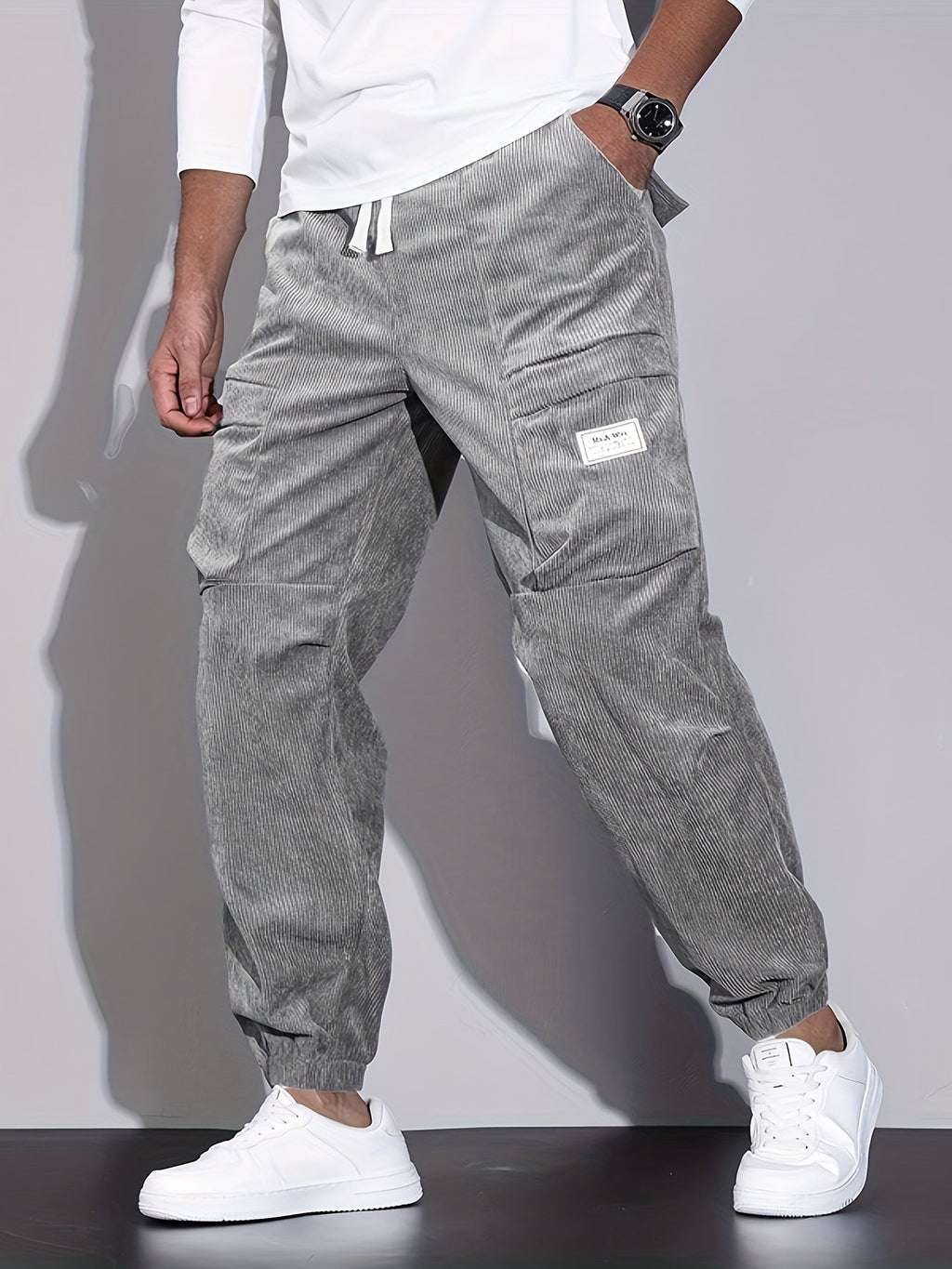 Men's Corduroy Trousers | Cargo Pockets & Comfortable Wear