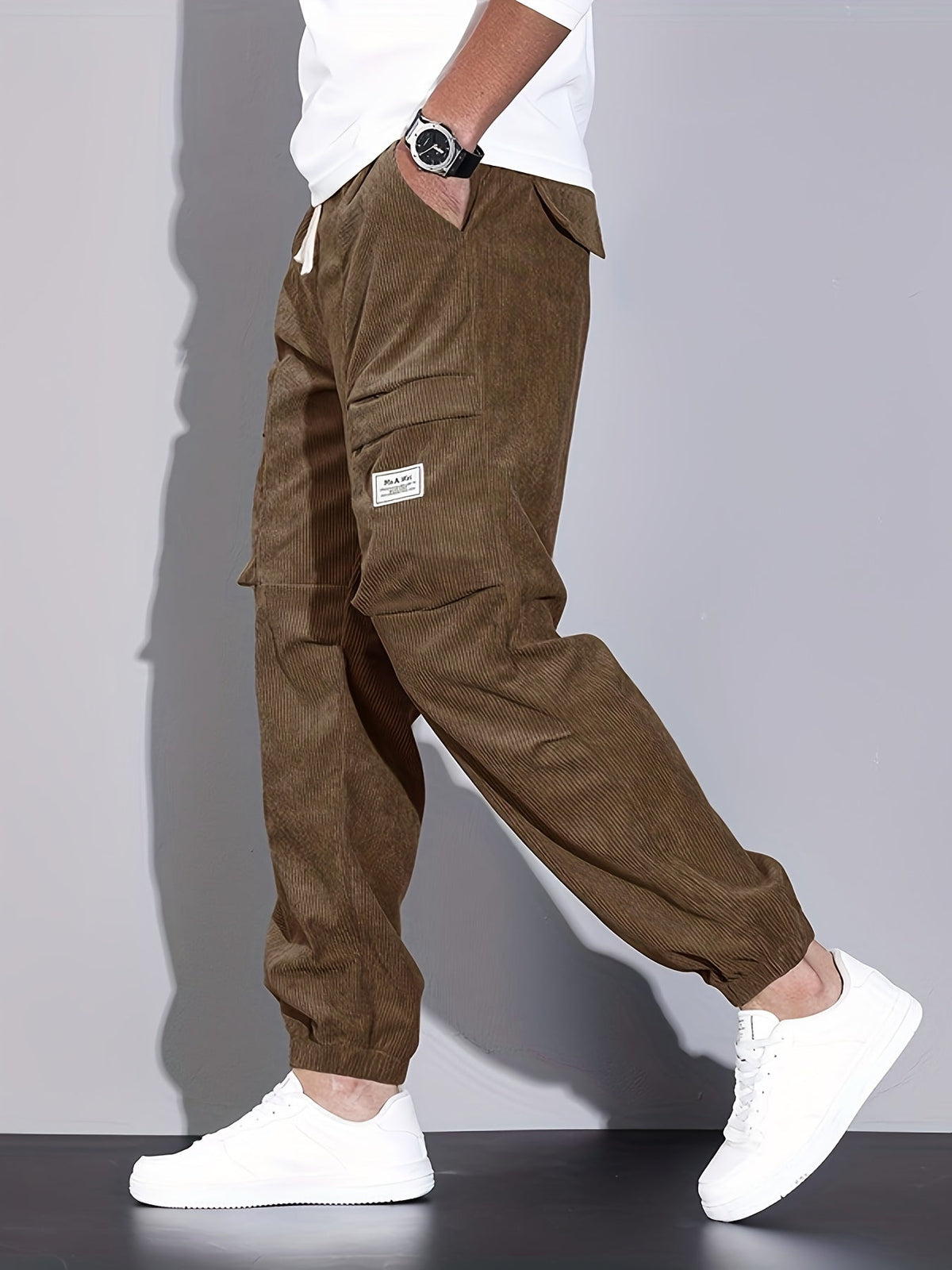 Men's Corduroy Trousers | Cargo Pockets & Comfortable Wear