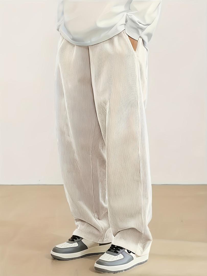 Men's Corduroy Trousers | Straight Leg with Pockets