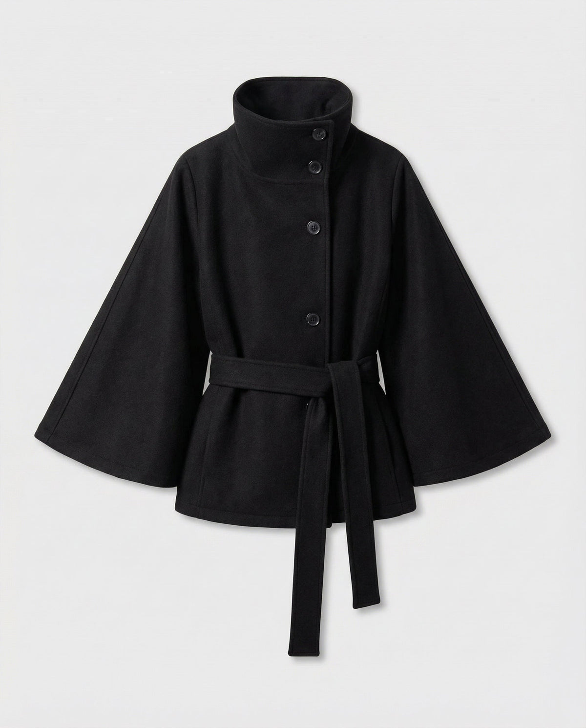 Women's Wrap Jacket | Stand Collar & Tie Belt