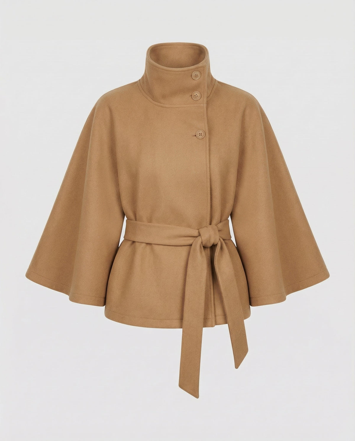 Women's Wrap Jacket | Stand Collar & Tie Belt