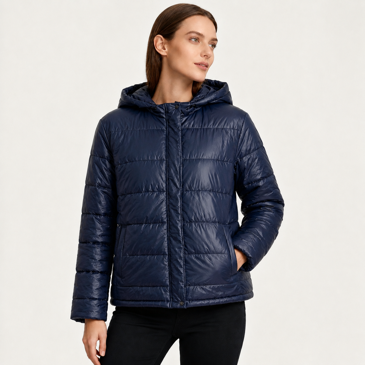 Women's Quilted Jacket | Hood & Pockets