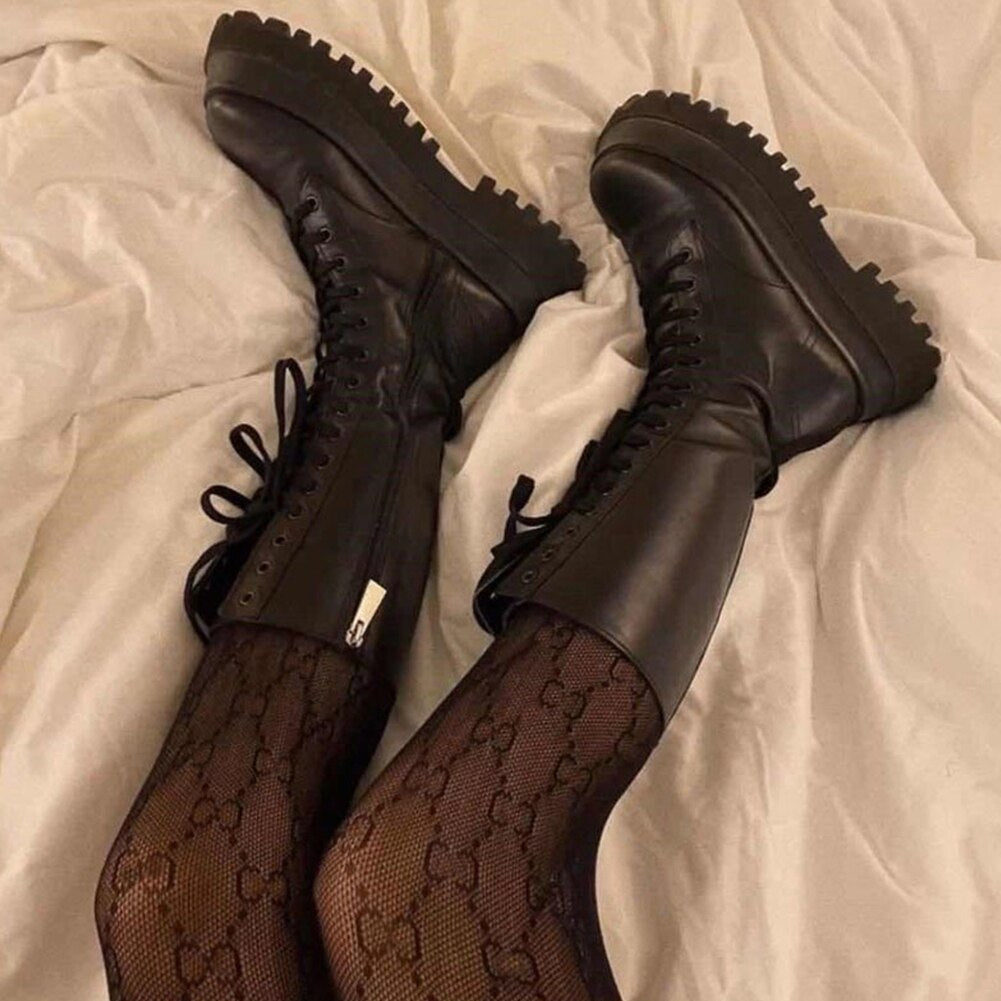 Women's Lace-Up Boots | Chunky Platform Sole for Excellent Grip