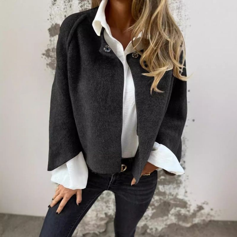 Women's Jacket | Button Front & Wide Sleeves