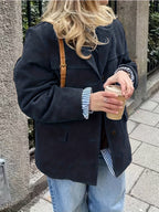 Women's Jacket | Lapel Collar & Button Front