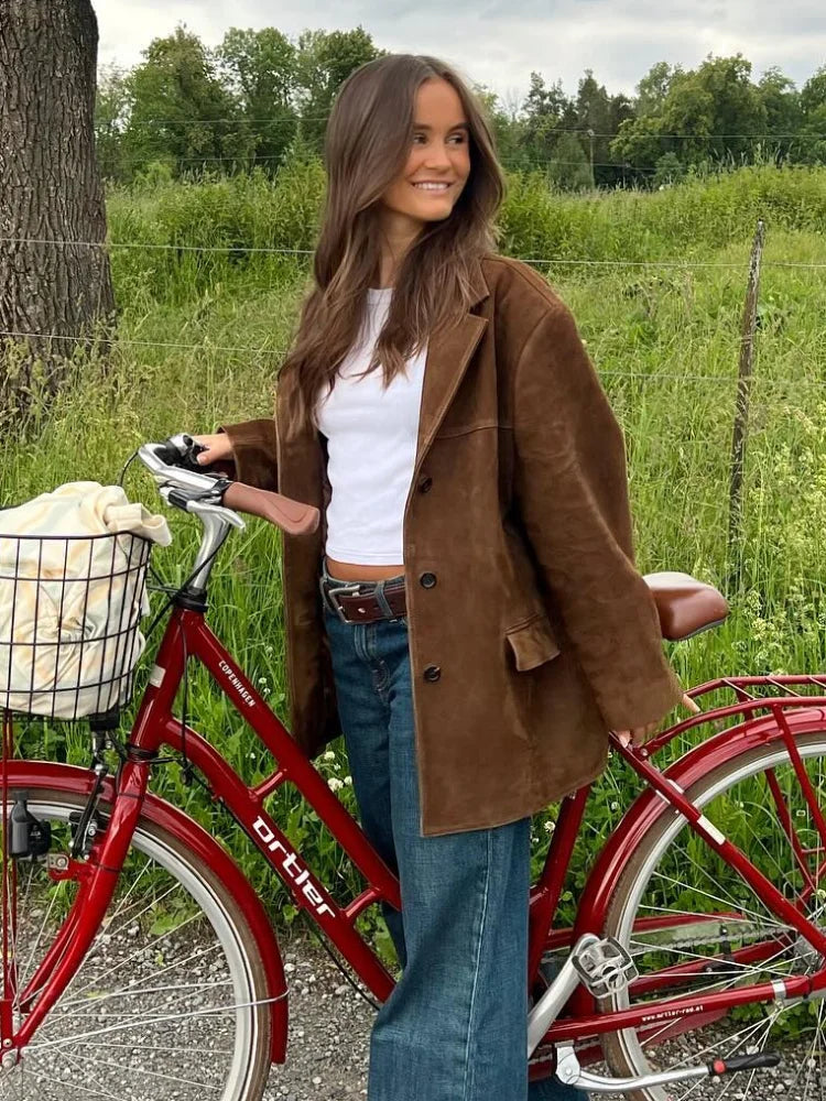 Women's Jacket | Reversible Look & Patch Pockets