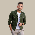 Men's Jacket | Button Front & Turn-Down Collar