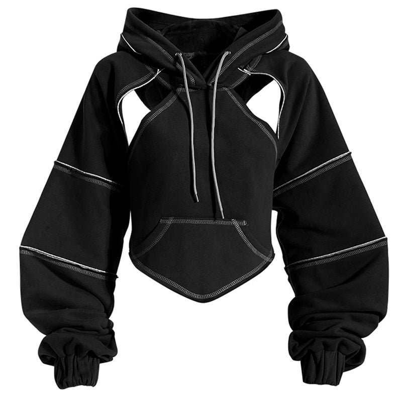 Women's Hoodie | Cropped & Cut-Out Details