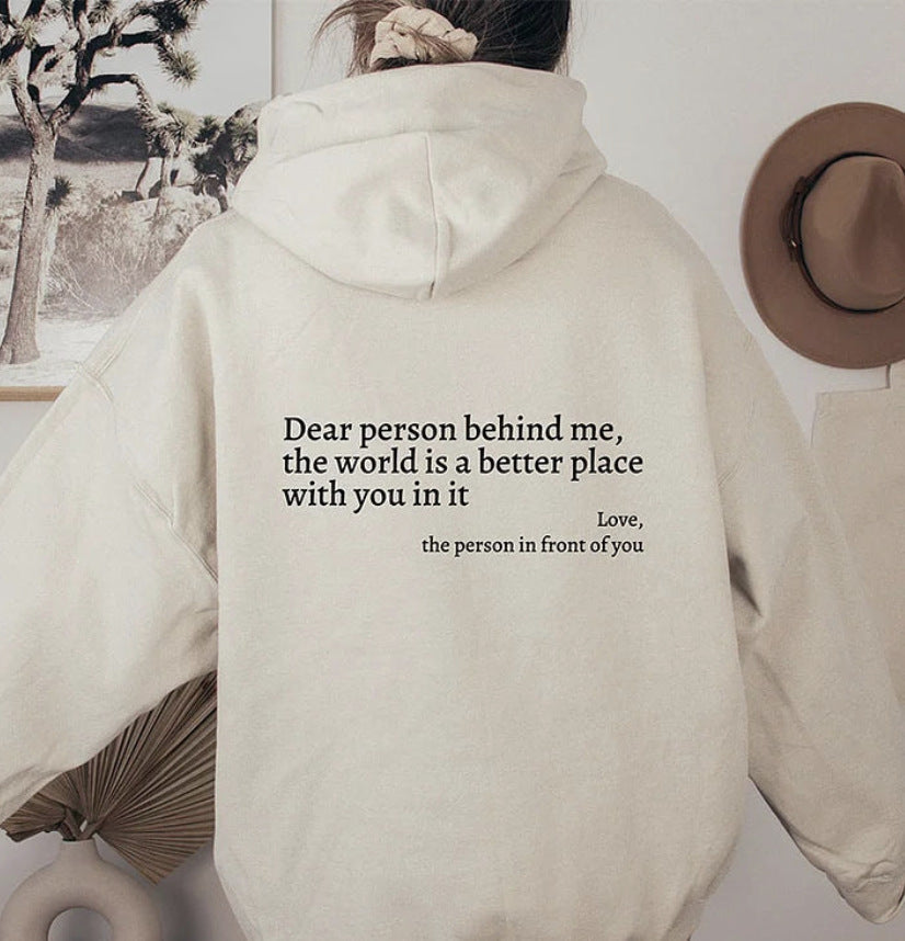 Women's Hoodie | Slogan Print & Hood