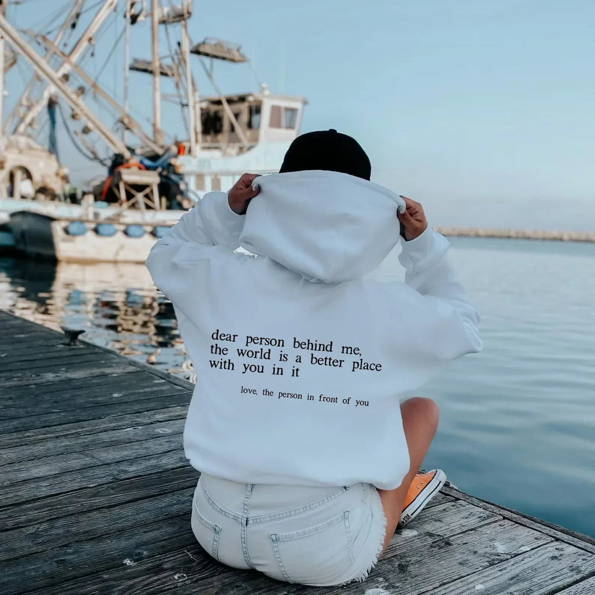Women's Hoodie | Slogan Print & Hood
