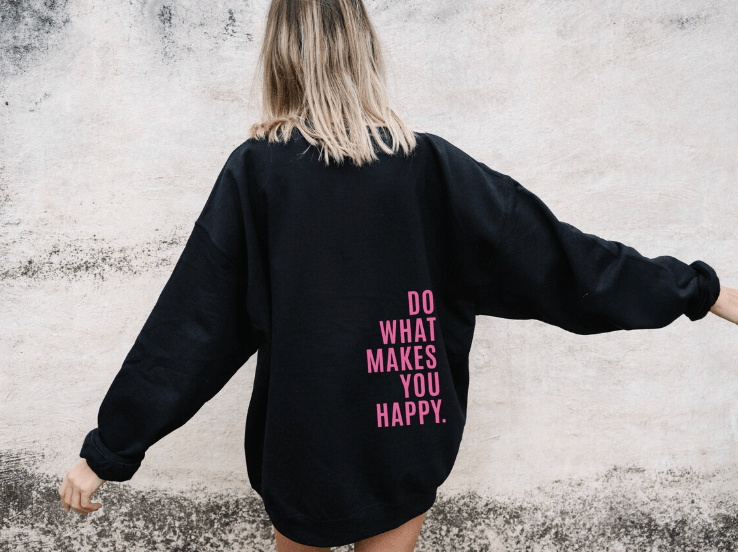 Women's Hoodie | Motivational Back Print & Oversized Comfort