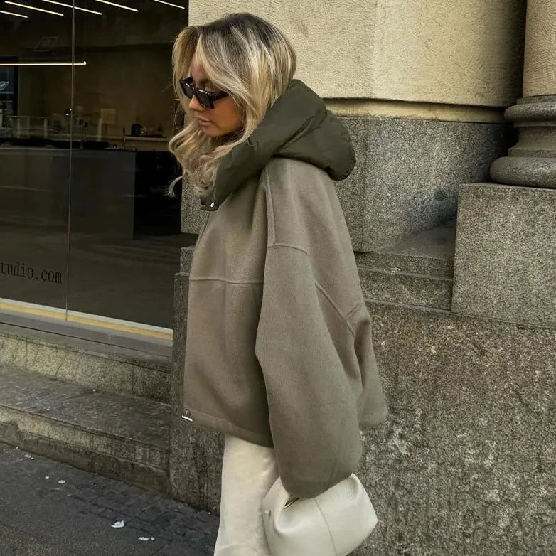 Women's Hoodie | Quilted Hood & Oversized