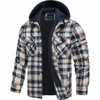Men's Hoodie | Hood & Check Pattern