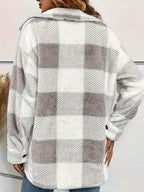 Women's Check Jacket | Button Front & Classic Collar
