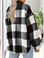 Women's Check Jacket | Button Front & Classic Collar