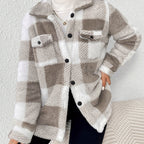 Women's Check Jacket | Button Front & Classic Collar
