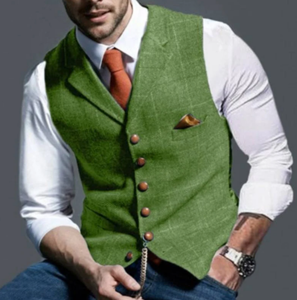 Men's Button Waistcoat | Slim Silhouette & Comfort