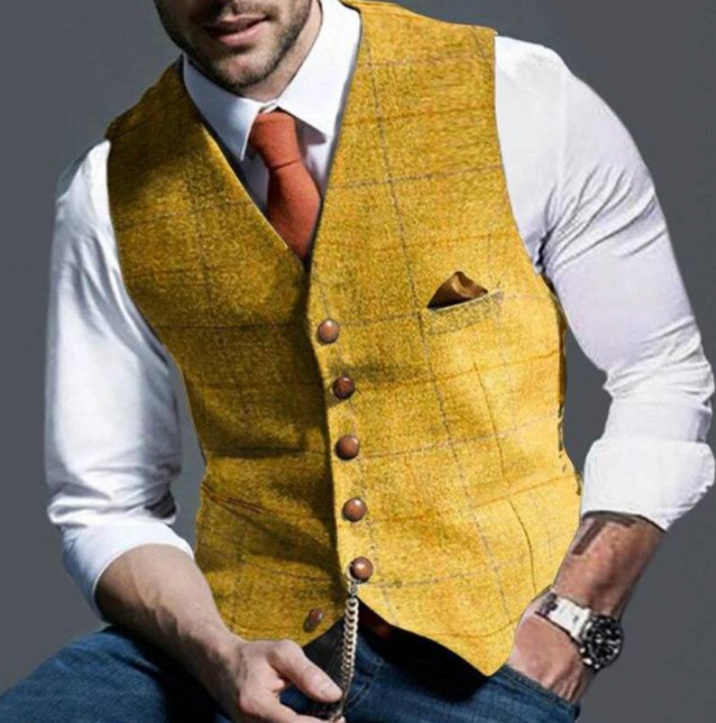 Men's Button Waistcoat | Slim Silhouette & Comfort