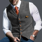 Men's Button Waistcoat | Slim Silhouette & Comfort