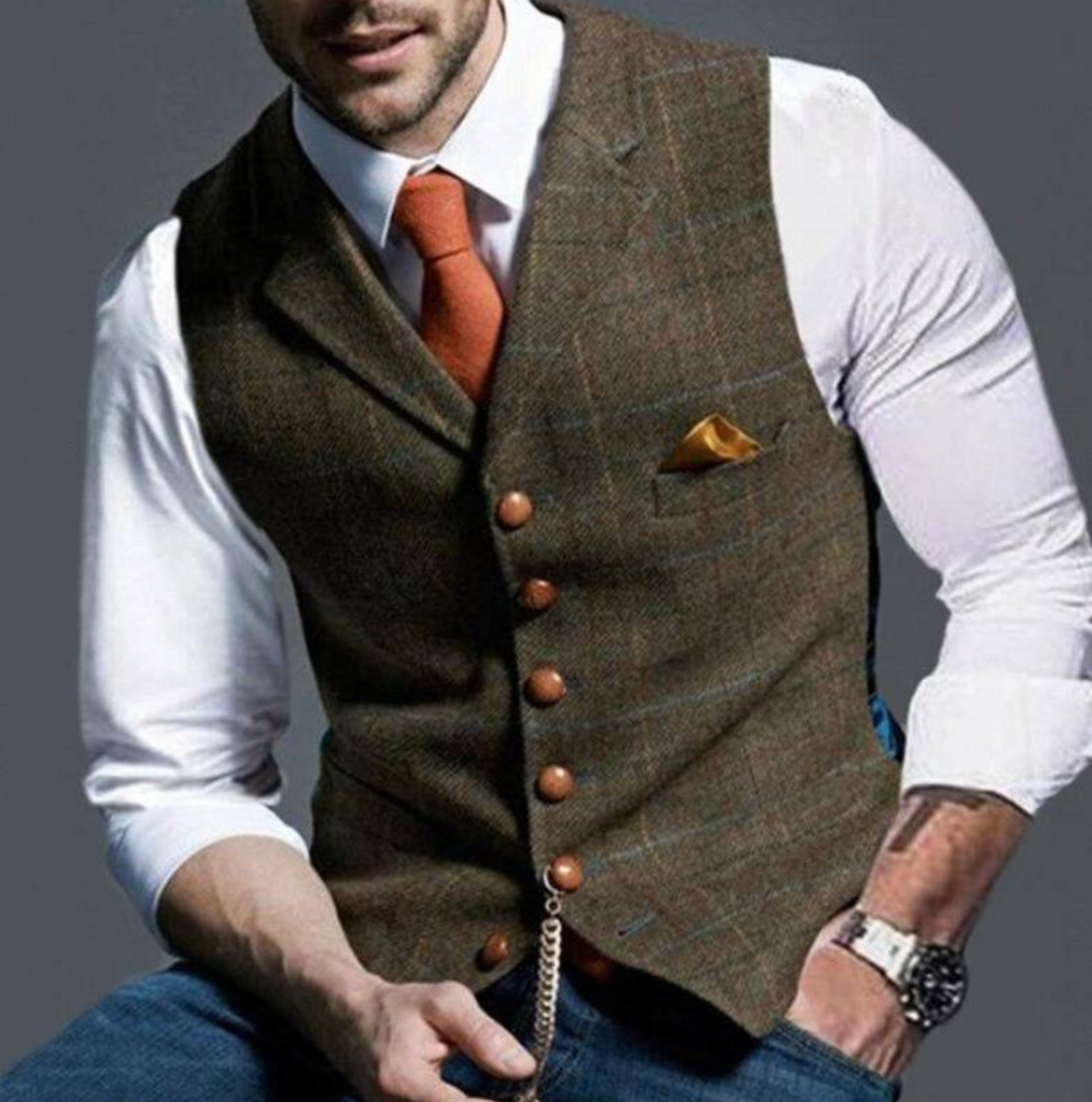 Men's Button Waistcoat | Slim Silhouette & Comfort