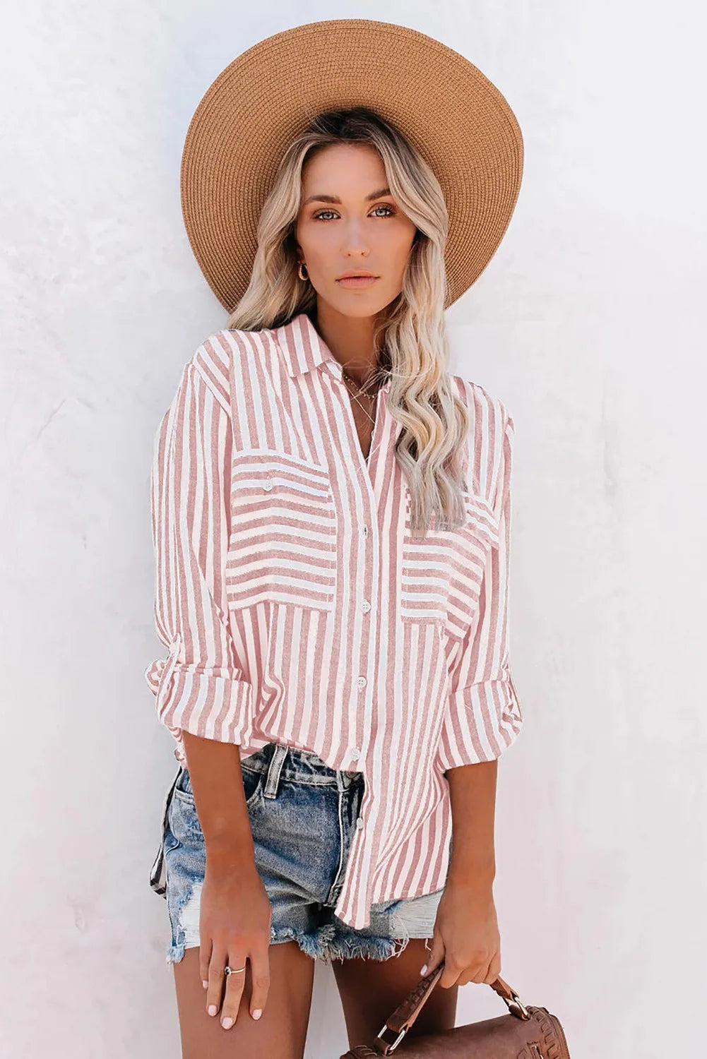 Women's Long Sleeve Blouse | Striped & Versatile for Everyday