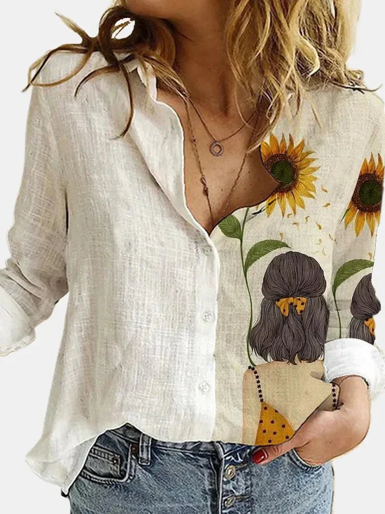Women's Long Sleeve Blouse | Artistic & Versatile