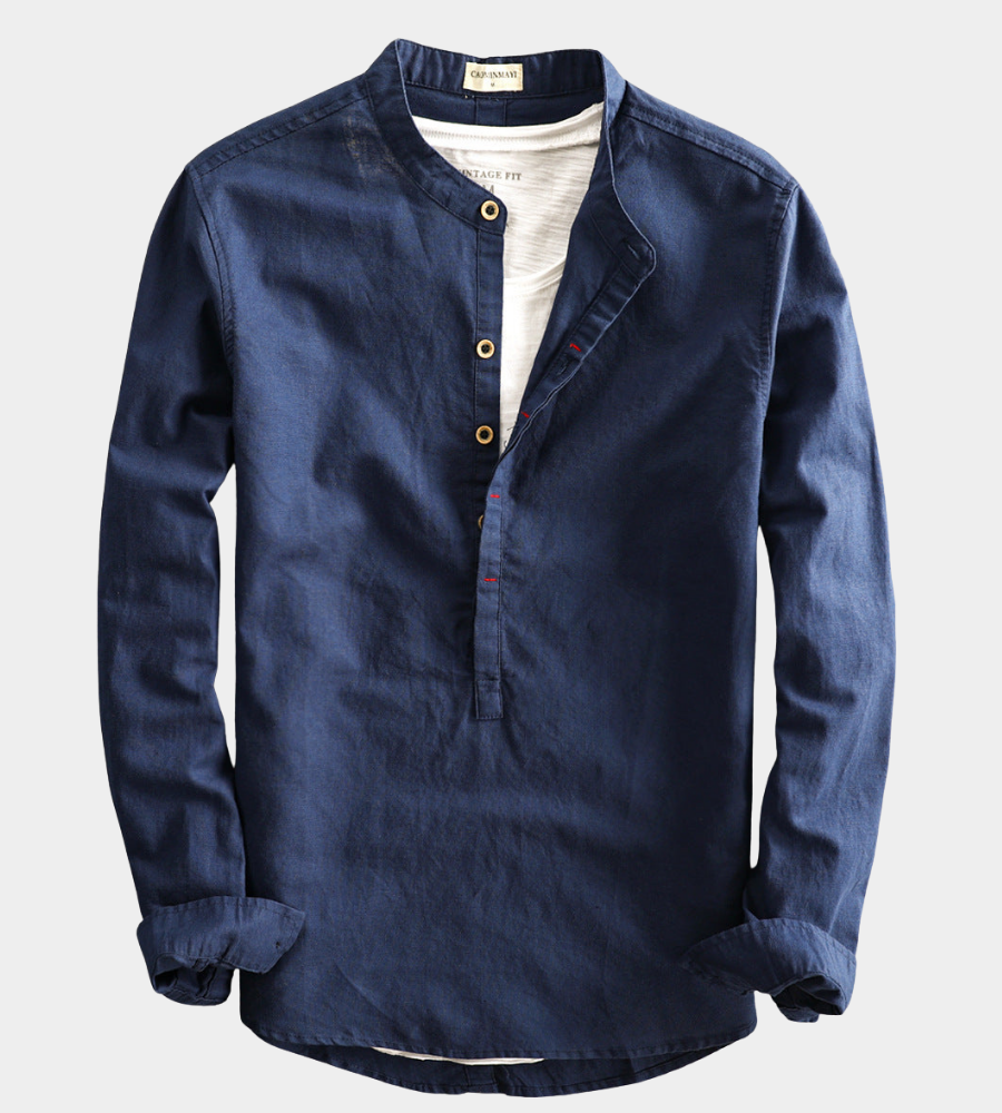 Men's Long Sleeve Henley Shirt | Versatile