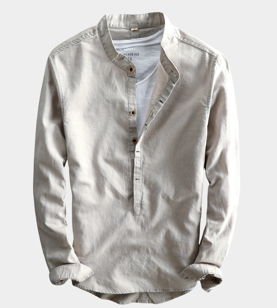 Men's Long Sleeve Henley Shirt | Versatile