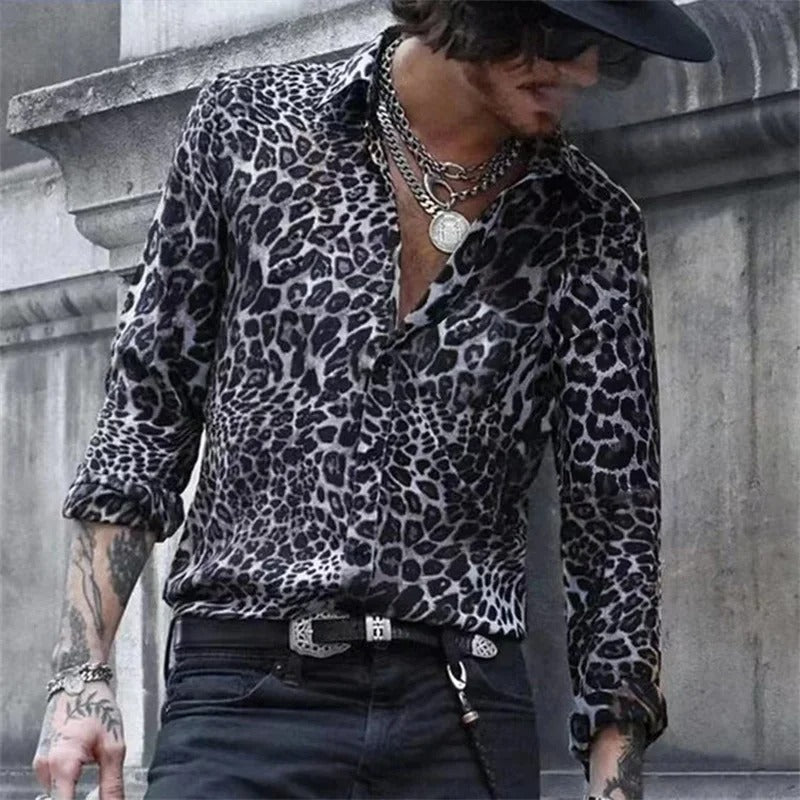 Men's Long Sleeve Shirt | Turn-Down Collar & Comfortable Wear