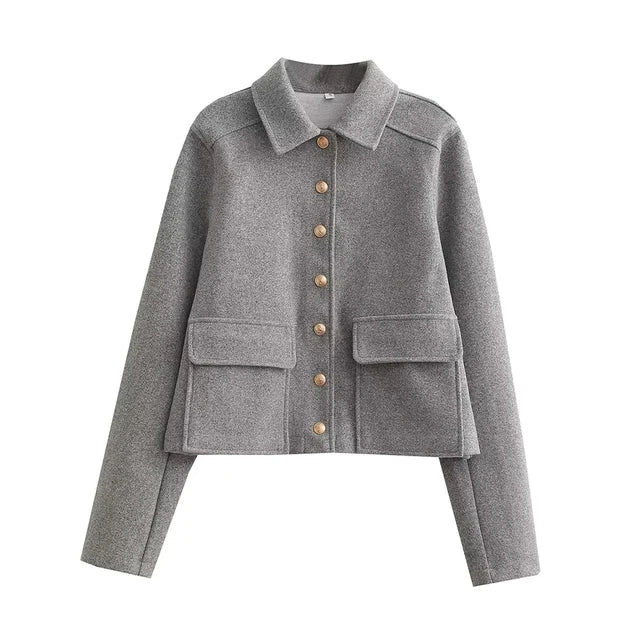 Women's Long Sleeve Jacket | Cropped & Elegant
