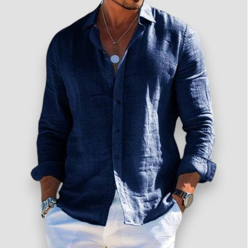 Men's Long Sleeve Polo | Relaxed & Smart