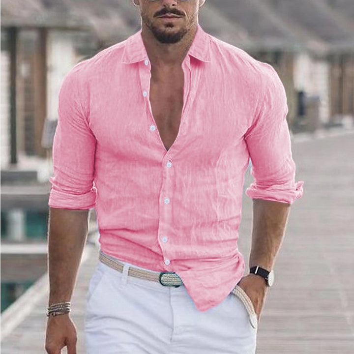 Men's Long Sleeve Polo | Turn-Down Collar & Comfortable Wear
